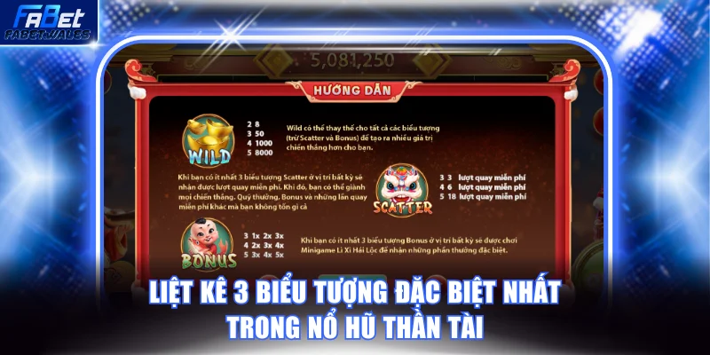Liệt kê 3 biểu tượng đặc biệt nhất trong nổ hũ Thần Tài